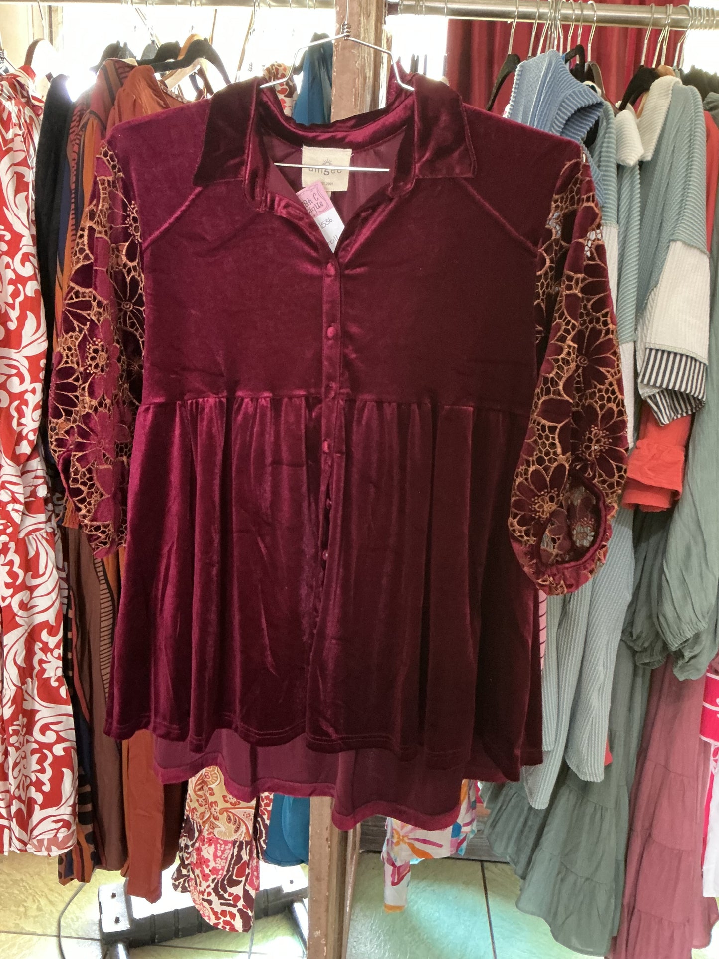 Floral Velvet Dress