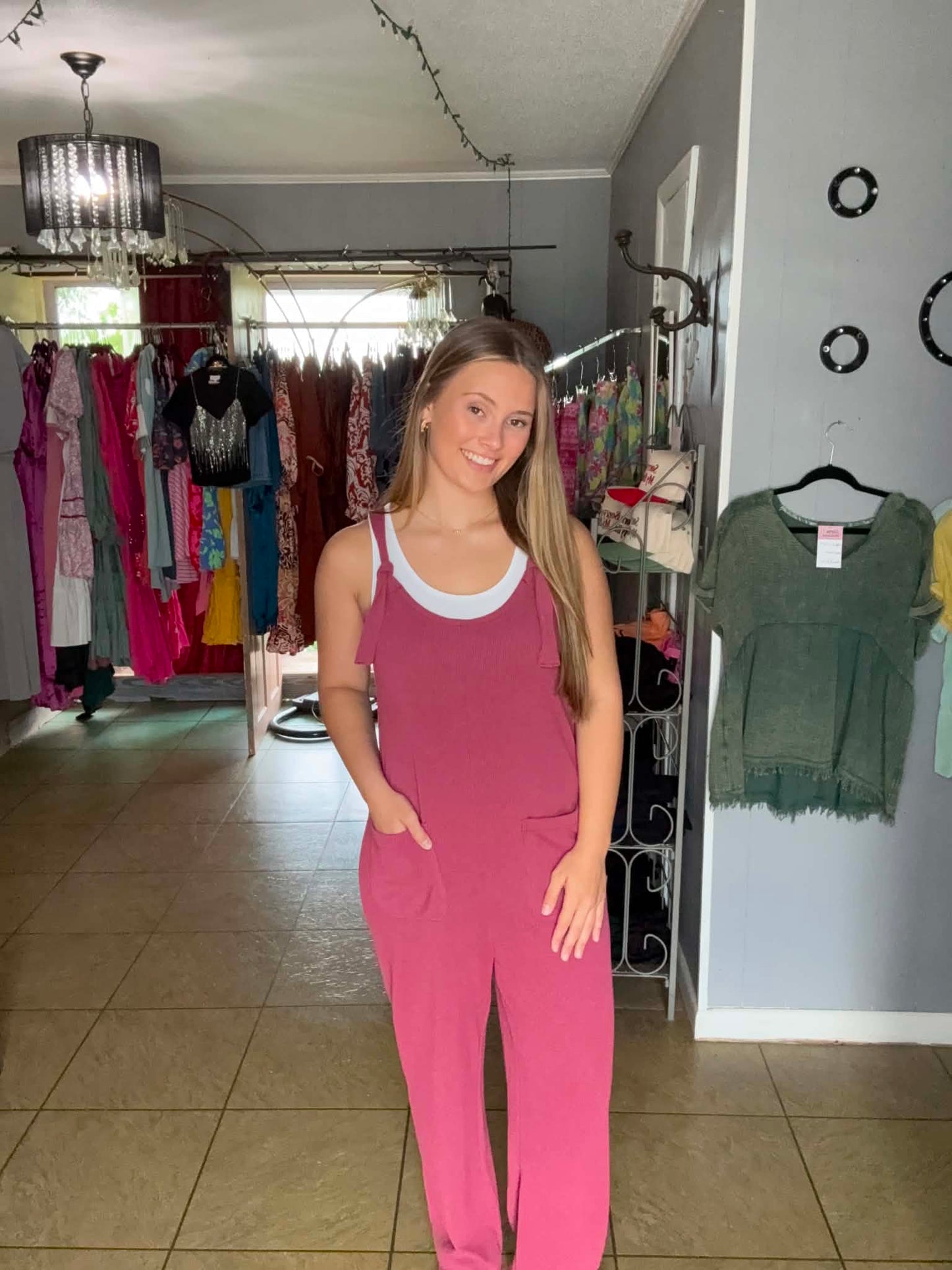 Dark Raspberry Jumpsuit