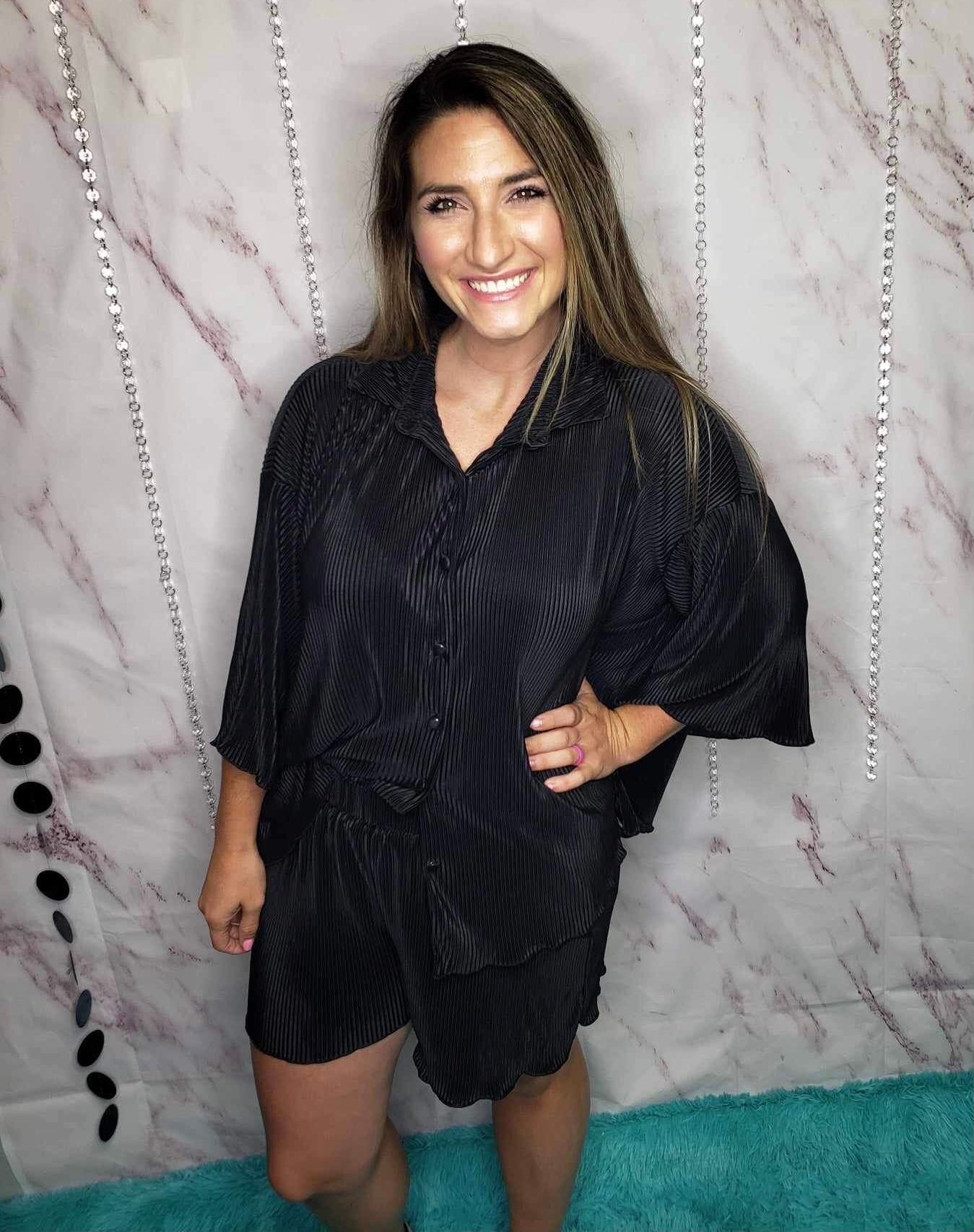 “Black Satin” 2-PC Set