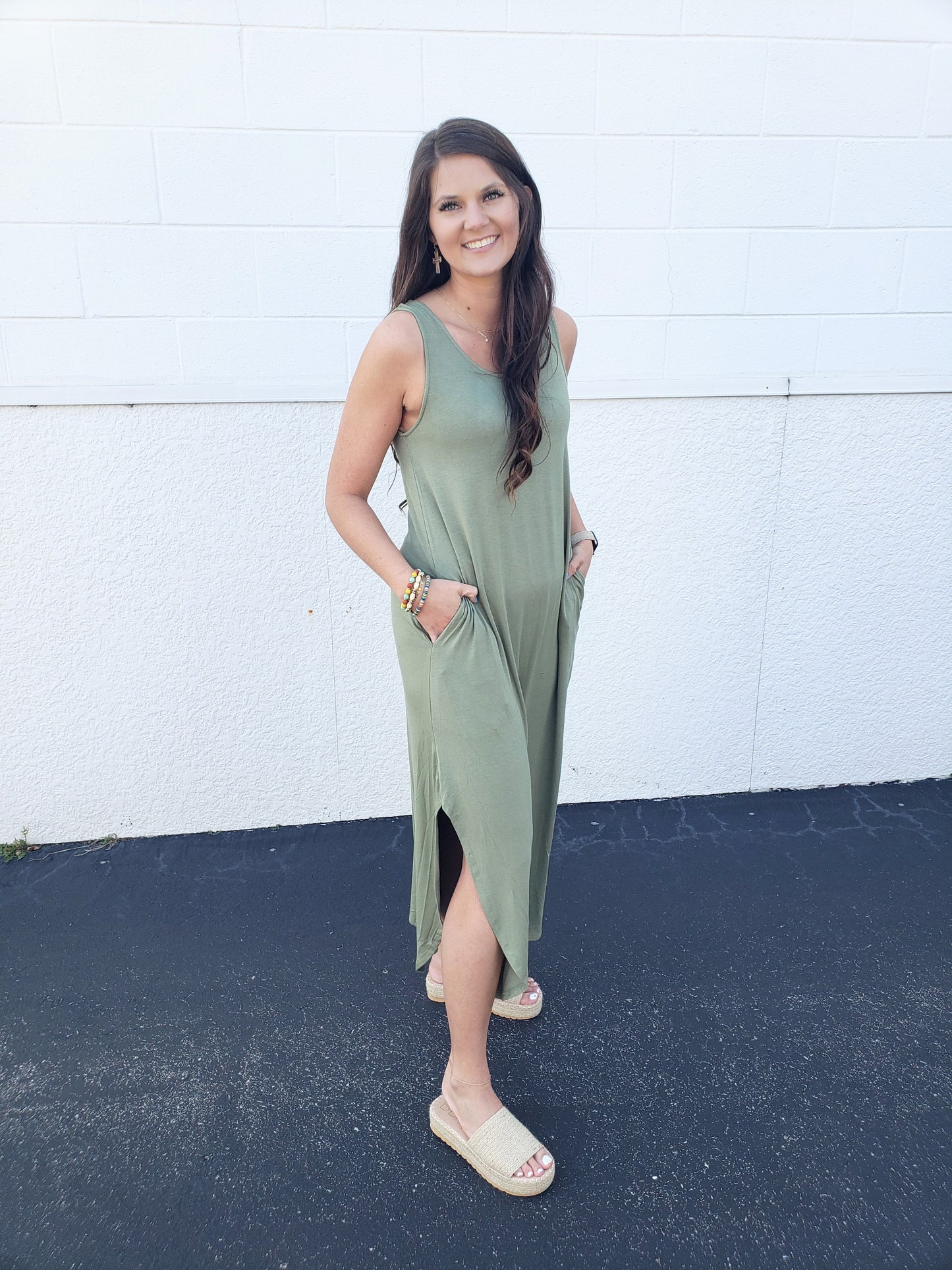 Cross Back Split Maxi