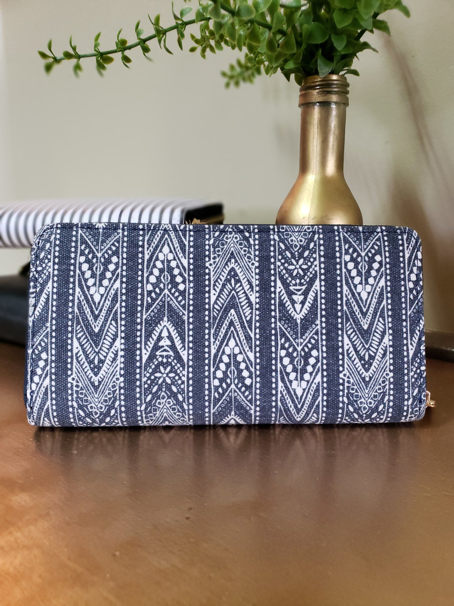 Abstract Navy Print Wallet