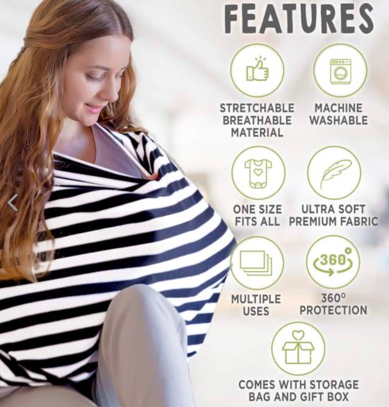 Car seat Canopy/Nursing Cover- BFF Grey