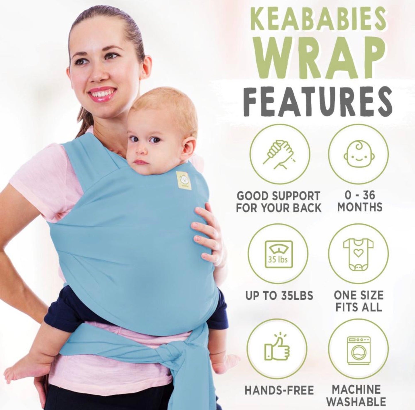 Baby Wrap Carrier-Mystic Grey