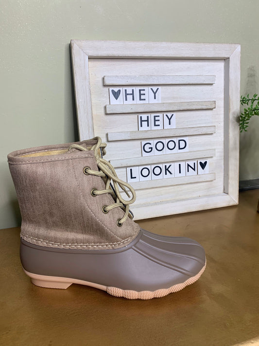 Taupe Duck Boots