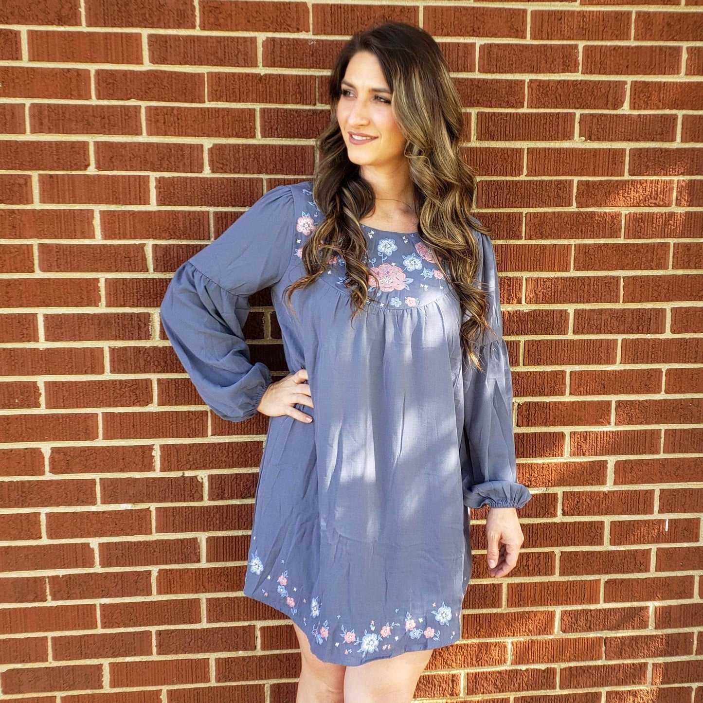 Embroidered Floral Dress