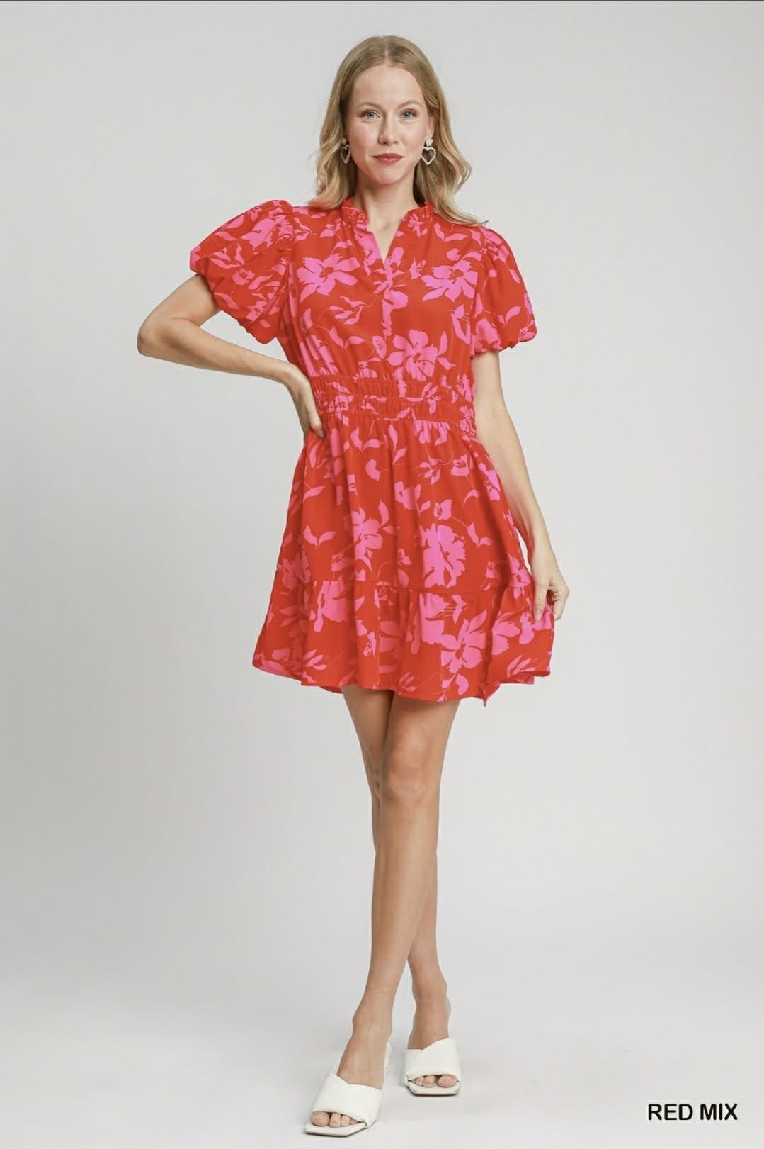 Red/Pink Floral Dress