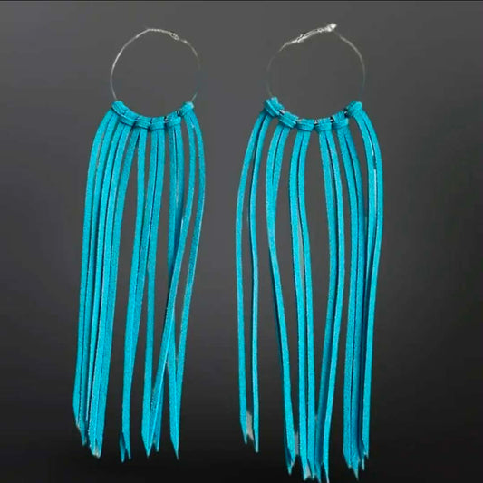 Leather Fringe Earrings
