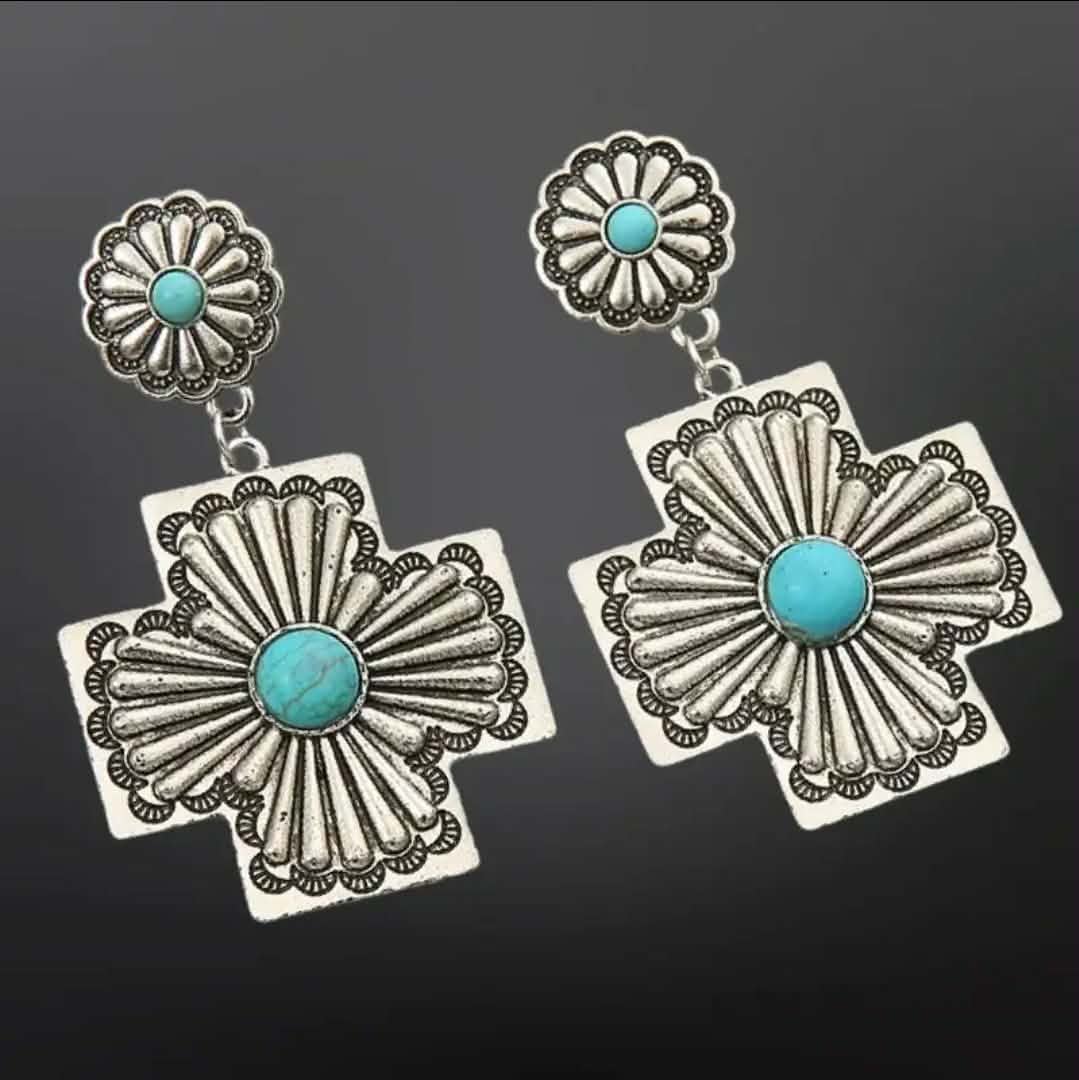 Turquoise Crossroads Earrings