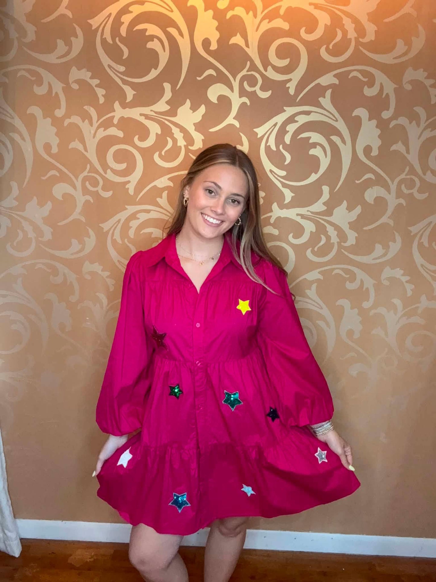 Hot Pink Star Dress