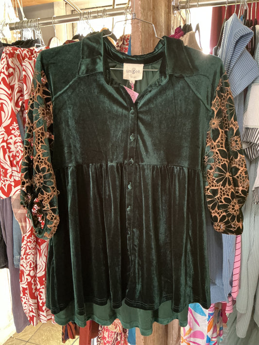 Floral Velvet Dress