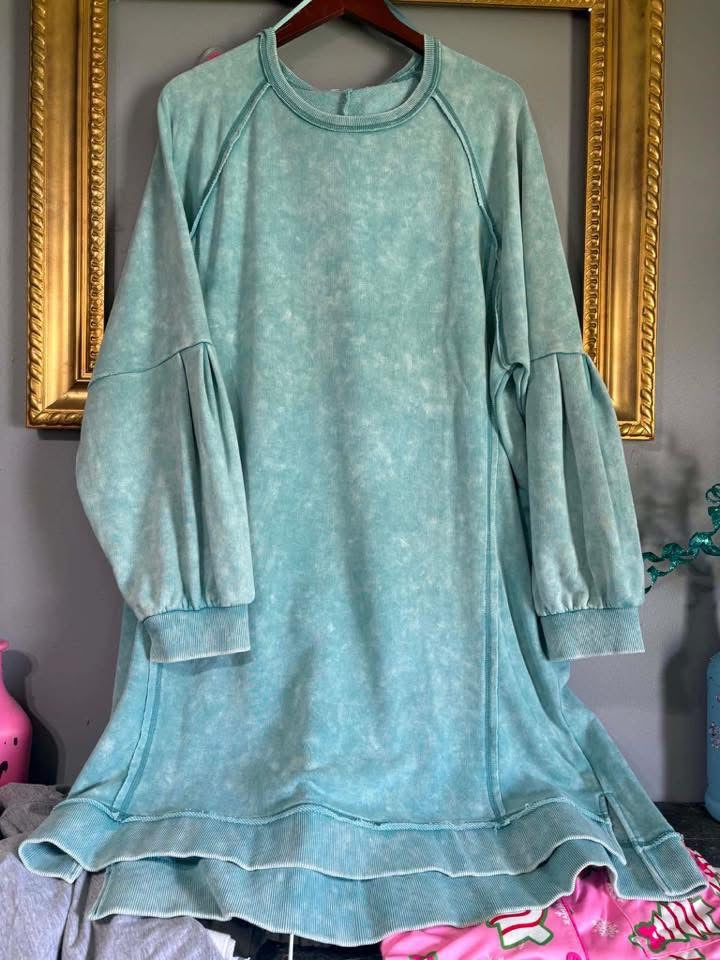 Blue Acid Wash Dress