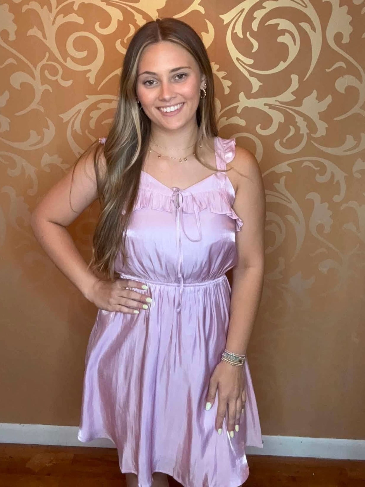 Light Pink Satin Dress