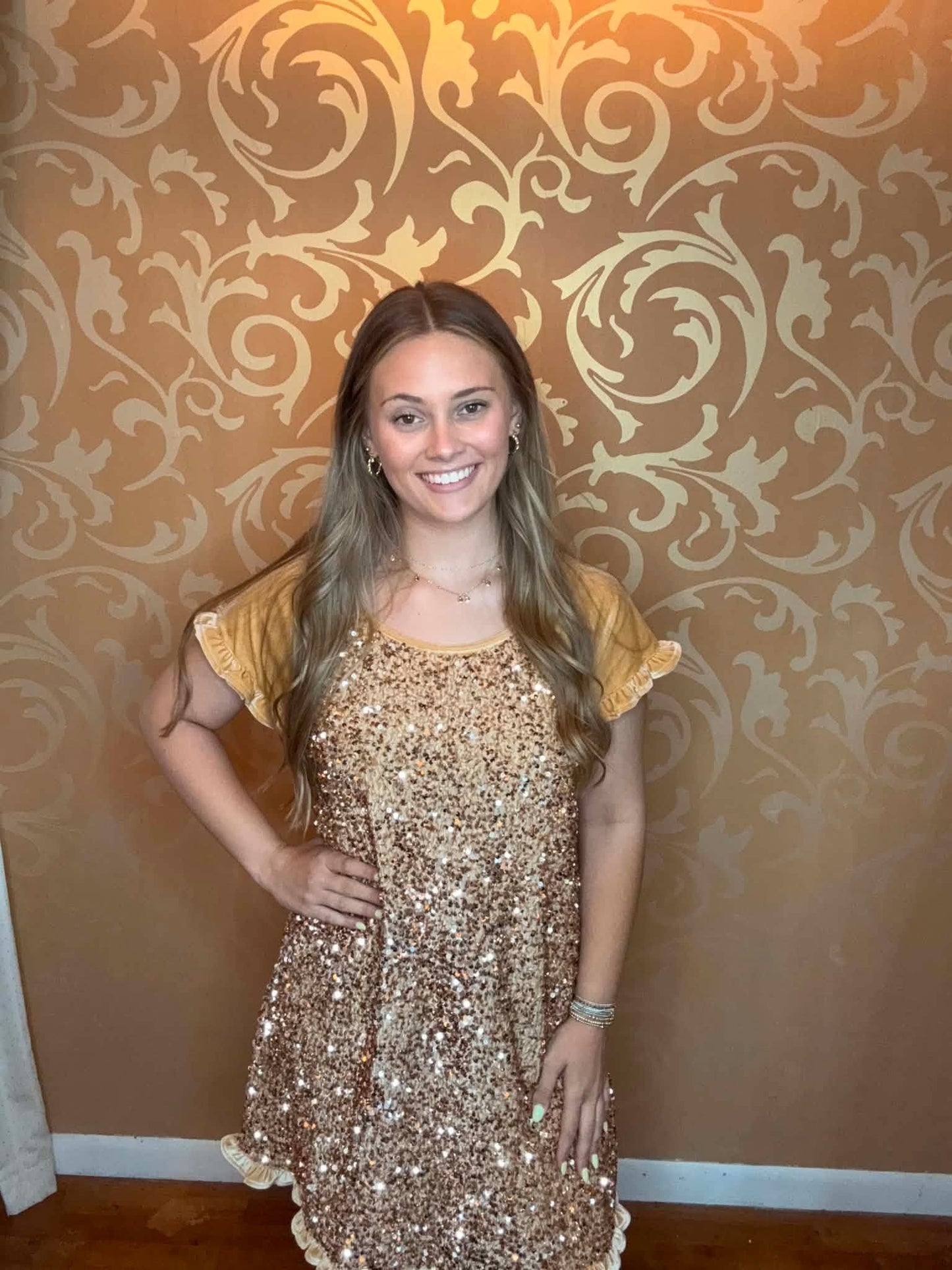 Sparkle Velvet Sequin Dress