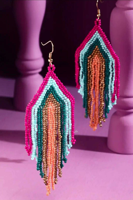 Multicolored Beaded Earrings