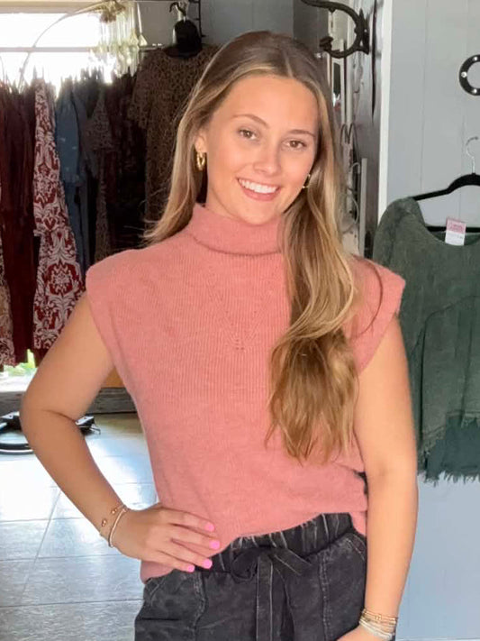 Blush Beauty Sweater Vest