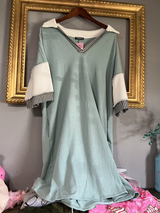 Sage and Stripe Dress