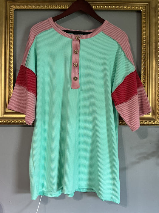 Mint To Be Colorblock Top