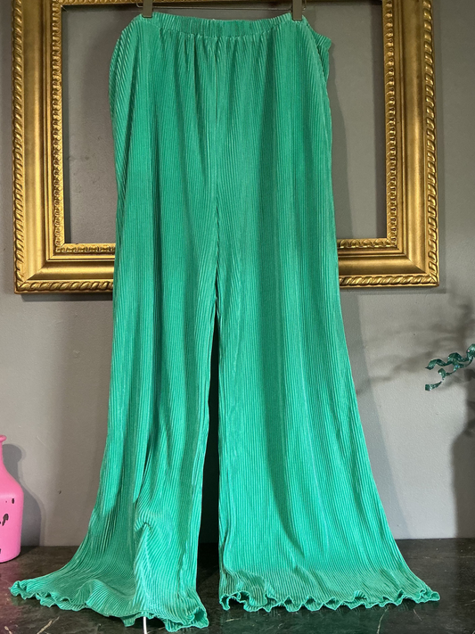 Mint Plisse Pants