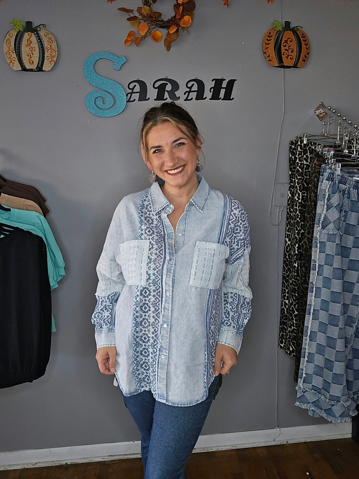 Denim and Lace Shacket