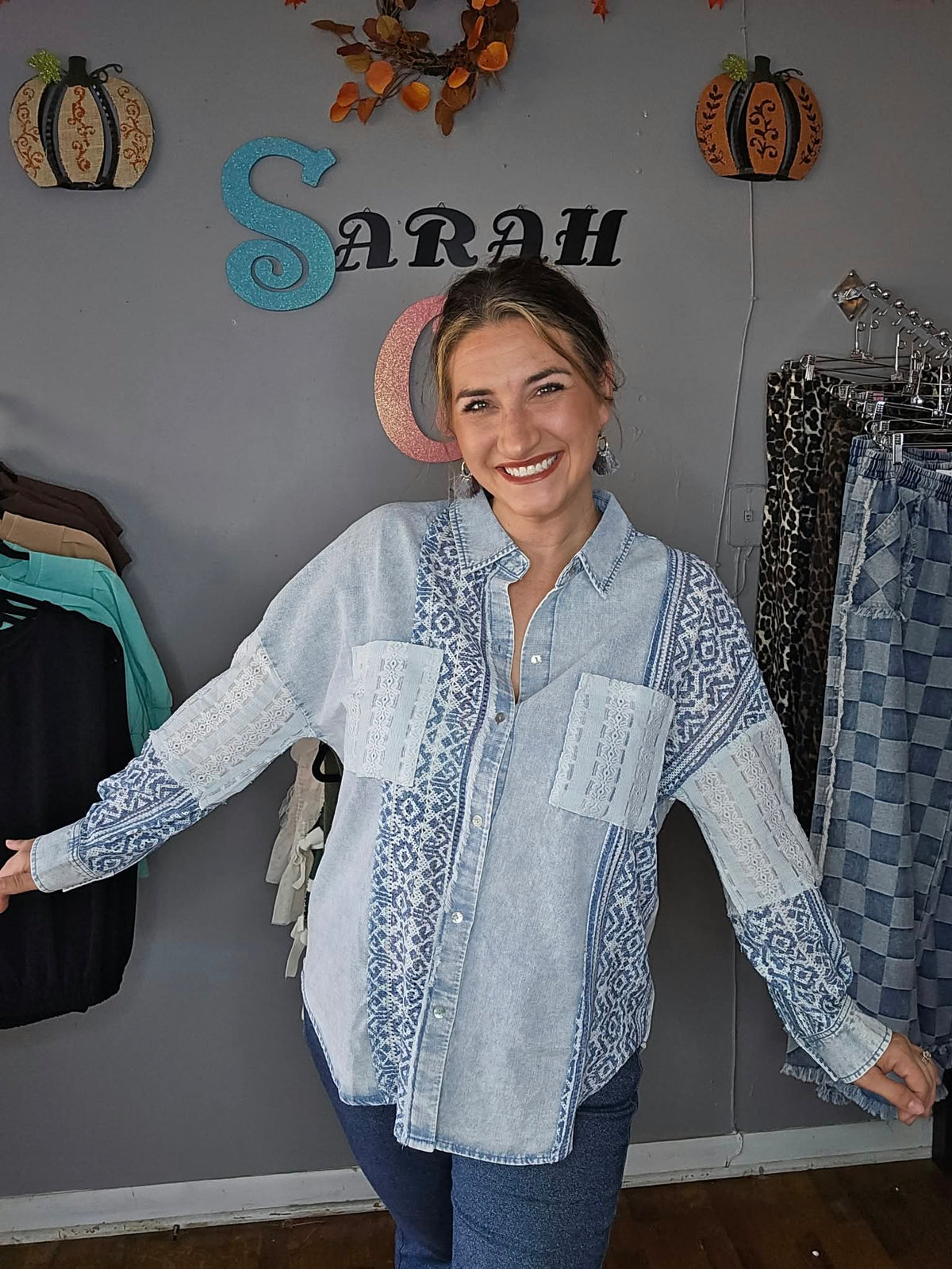 Denim and Lace Shacket