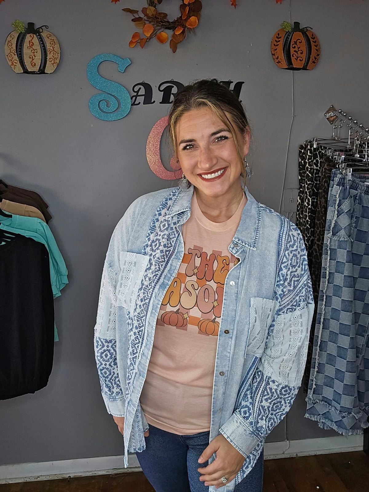 Denim and Lace Shacket