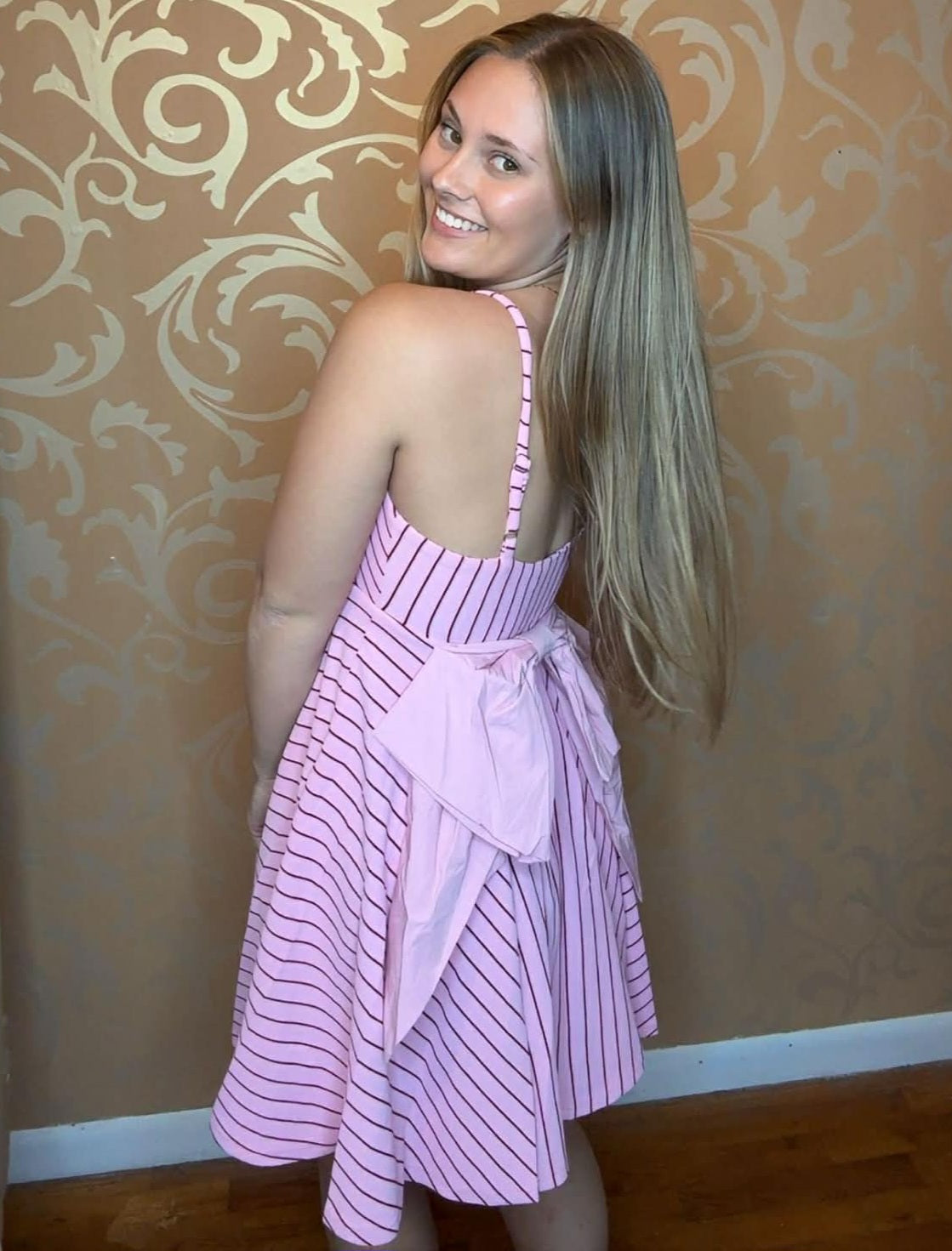 Sweetheart Bow Back Dress