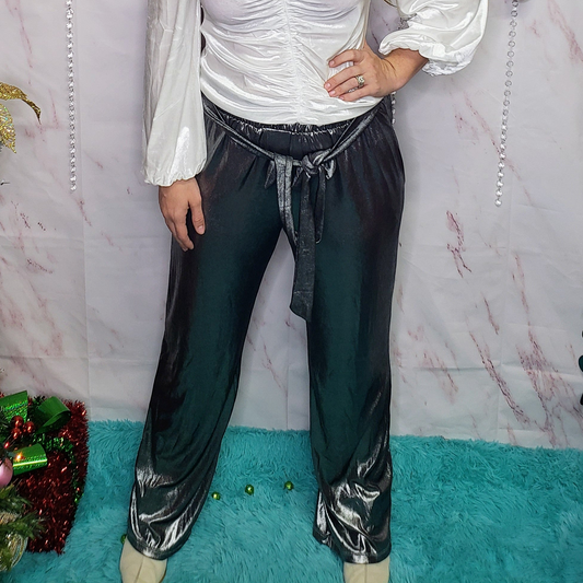 Metallic Shimmer Pants