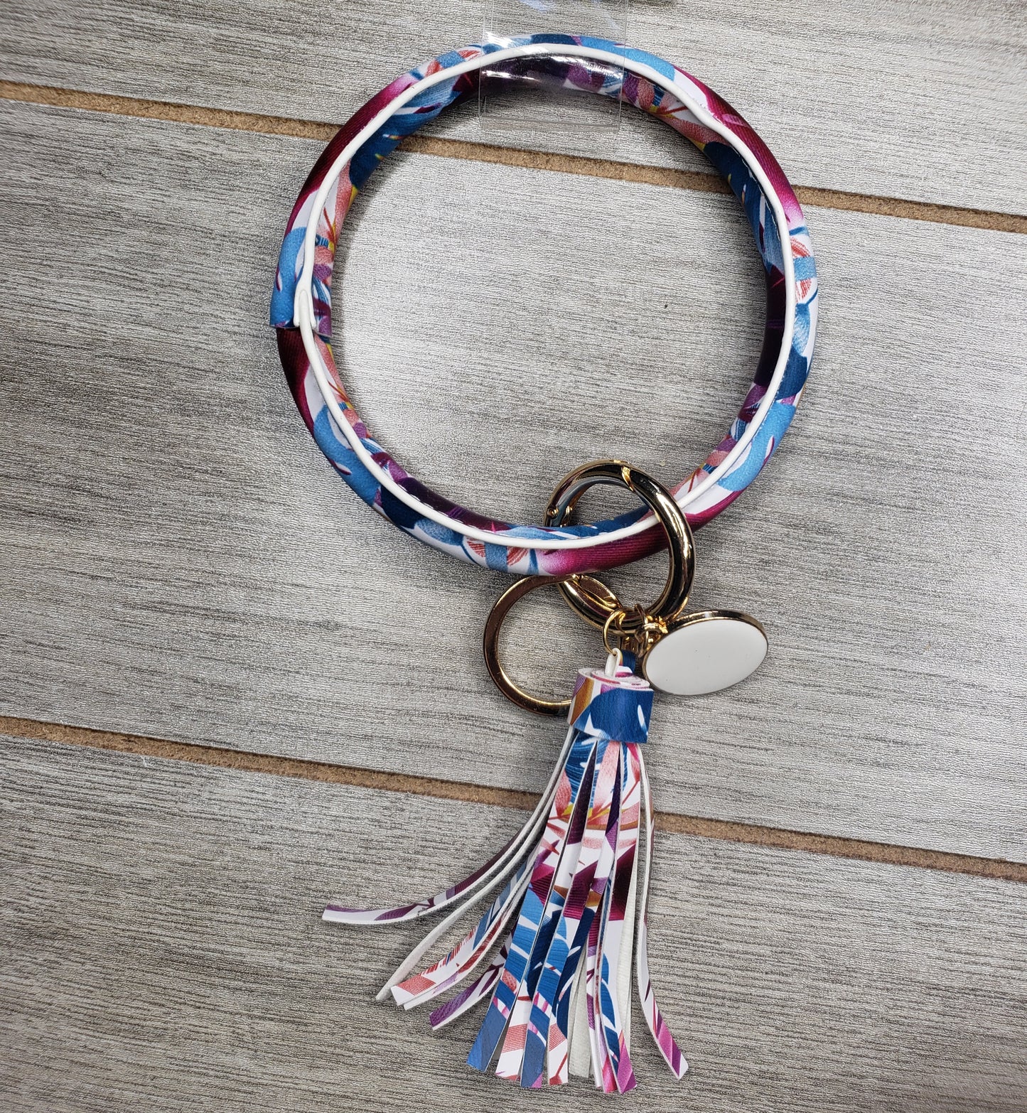 Tropic Floral Fringe Keychain