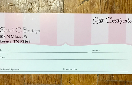 Gift Certificate