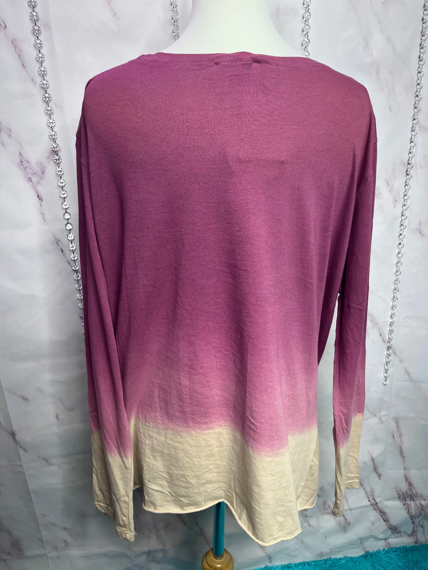 Wine Ombré Top with Twist Knot