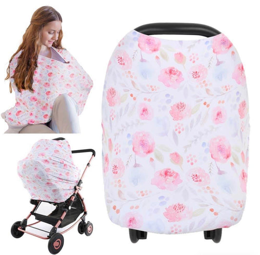 Carseat Canopy/Nursing Cover-Dainty Bloom