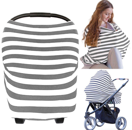 Car seat Canopy/Nursing Cover- BFF Grey